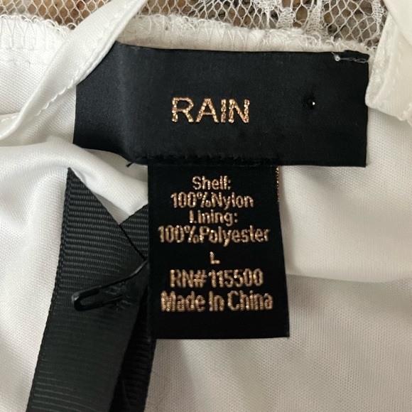 RAIN Ivory Lace Crochet Tunic Blouse Women’s L | Sheer Angelcore Boho Prairie - Picture 9 of 10